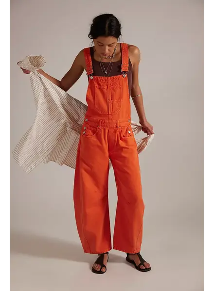 Free People Good Luck Barrel Overalls | Spicy