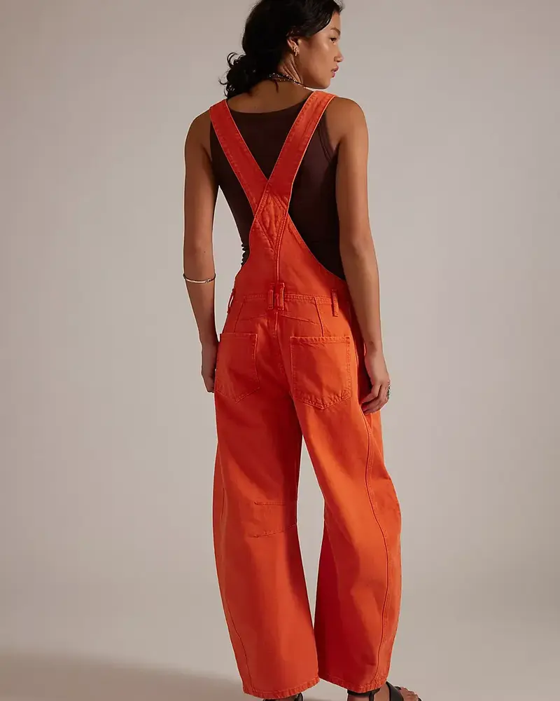 Free People Good Luck Barrel Overalls | Spicy