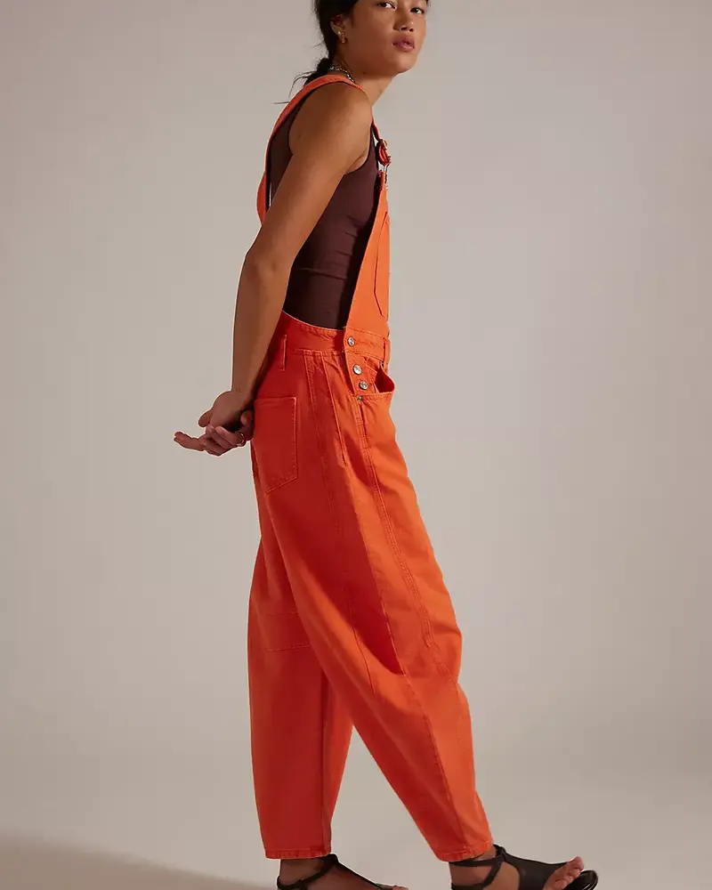 Free People Good Luck Barrel Overalls | Spicy