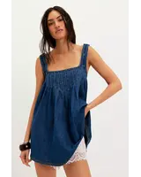 Free People Katie Denim Tunic