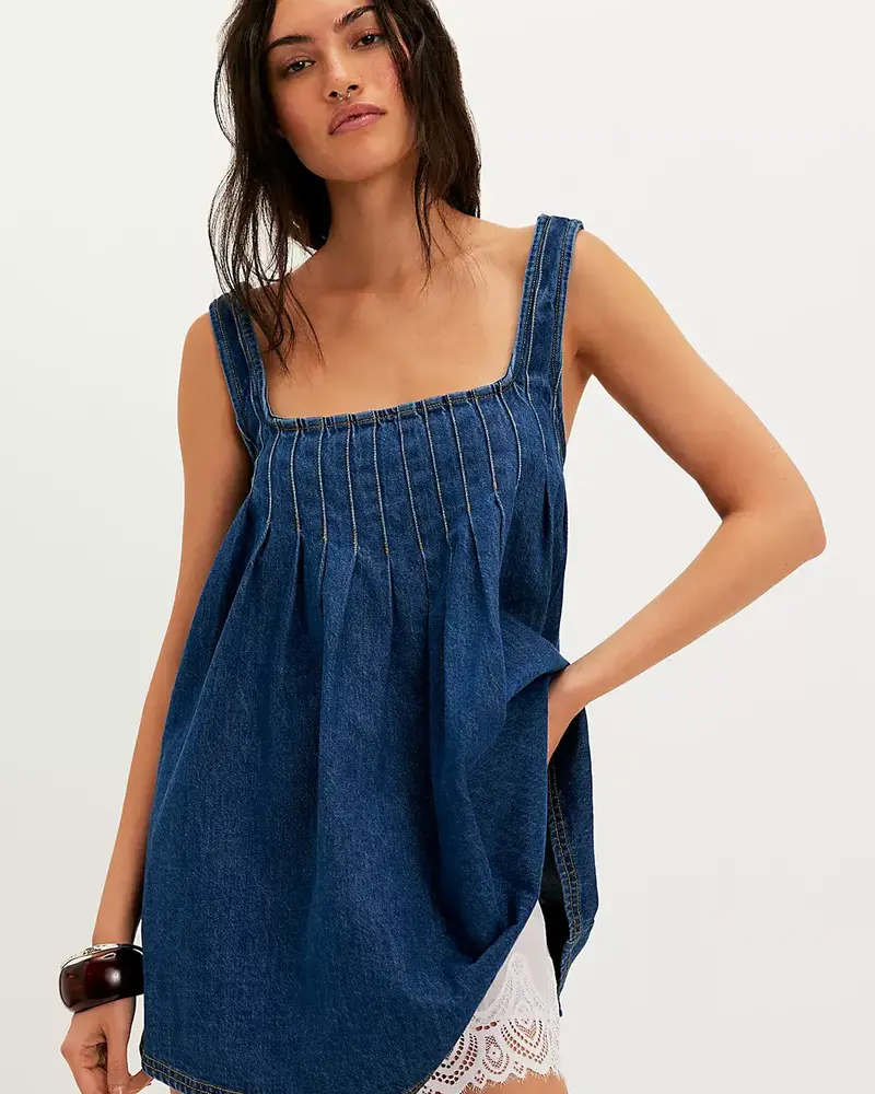 Free People Katie Denim Tunic