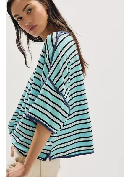 Free People Clean Rugby Tee | Crystal