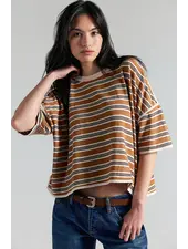 Free People Clean Rugby Tee | Almond
