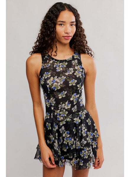 Free People Raven Printed Mini Dress | Midnight