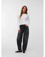 Vero Moda Billie High Rise Barrel Jean | Black 32 Inseam