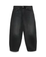 Vero Moda Billie High Rise Barrel Jean | Black 30" Inseam