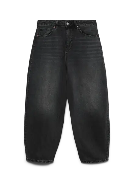 Vero Moda Billie High Rise Barrel Jean | Black 30" Inseam
