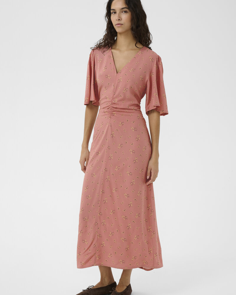 Arjana Ruching Dress | Rose