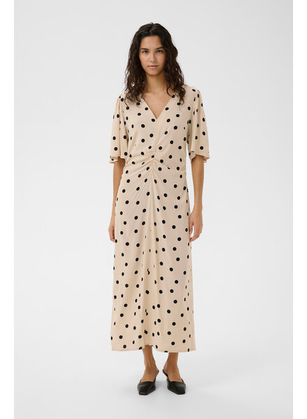Arjana Ruching Dress | Polka Dot