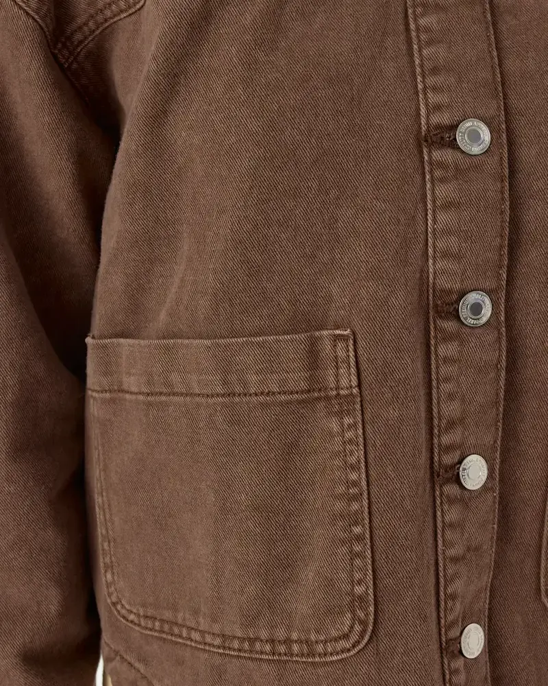Vero Moda Jamie Denim Shacket | Chocolate