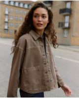 Vero Moda Jamie Denim Shacket | Chocolate