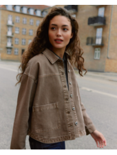 Vero Moda Jamie Denim Shacket | Chocolate
