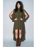 Heidi High Low Halter Dress | Olive