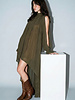 Heidi High Low Halter Dress | Olive