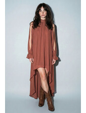 Heidi High Low Halter Dress | Mauve