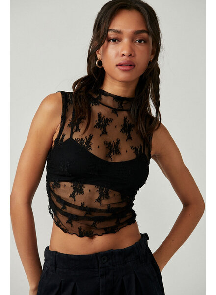 Free People Nice Try Solid Muscle Tank | Black