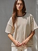 Landon Striped Tee | Chocolate Stripe