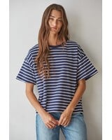 Landon Striped Tee | Navy Stripe