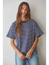 Landon Striped Tee | Navy Stripe