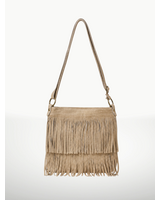 Keri Suede Leather Crossbody Bag | Taupe