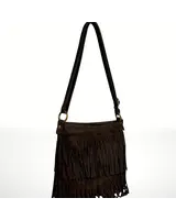 Keri Suede Leather Crossbody Bag | Coffee