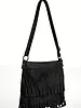 Keri Suede Leather Crossbody Bag | Black