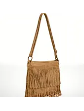 Keri Suede Leather Crossbody Bag | Brown