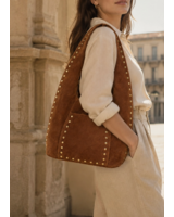 Kaden Suede Leather Bag | Brown