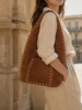 Kaden Suede Leather Bag | Brown