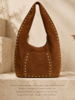 Kaden Suede Leather Bag | Brown