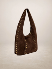Kaden Suede Leather Bag | Coffee