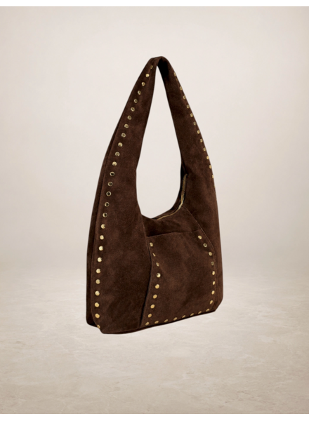 Kaden Suede Leather Bag | Coffee