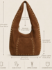 Kaden Suede Leather Bag | Brown
