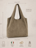 Sammie Suede Leather Tote Bag | Taupe