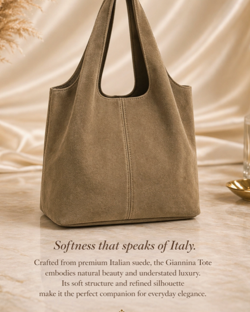 Sammie Suede Leather Tote Bag | Taupe