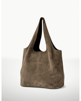 Sammie Suede Leather Tote Bag | Taupe