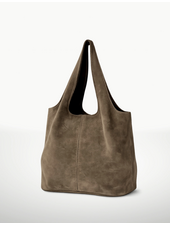 Sammie Suede Leather Tote Bag | Taupe