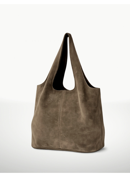 Sammie Suede Leather Tote Bag | Taupe