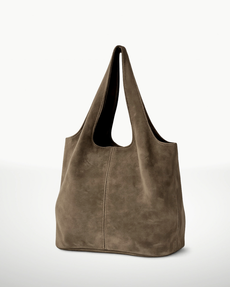 Sammie Suede Leather Tote Bag | Taupe