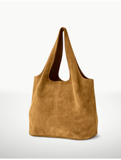 Sammie Suede Leather Tote Bag | Brown