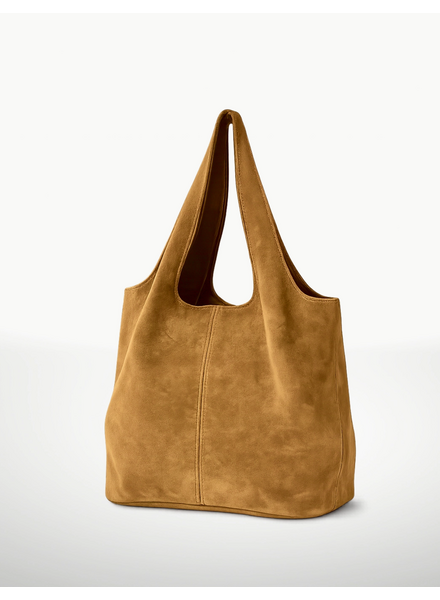 Sammie Suede Leather Tote Bag | Brown