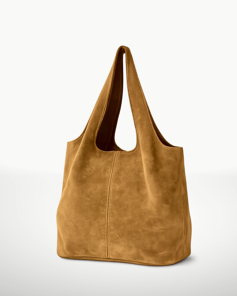 Sammie Suede Leather Tote Bag | Brown