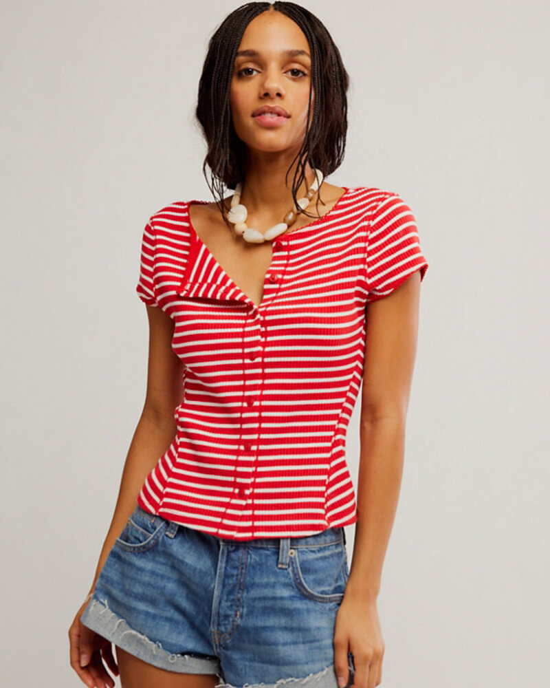 Free People Most Wanted Cardi | Red Stripe