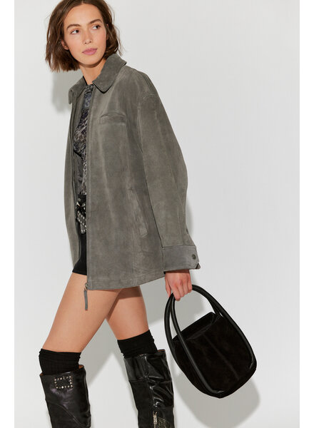 Free People Barlow Suede Bucket Bag | Black