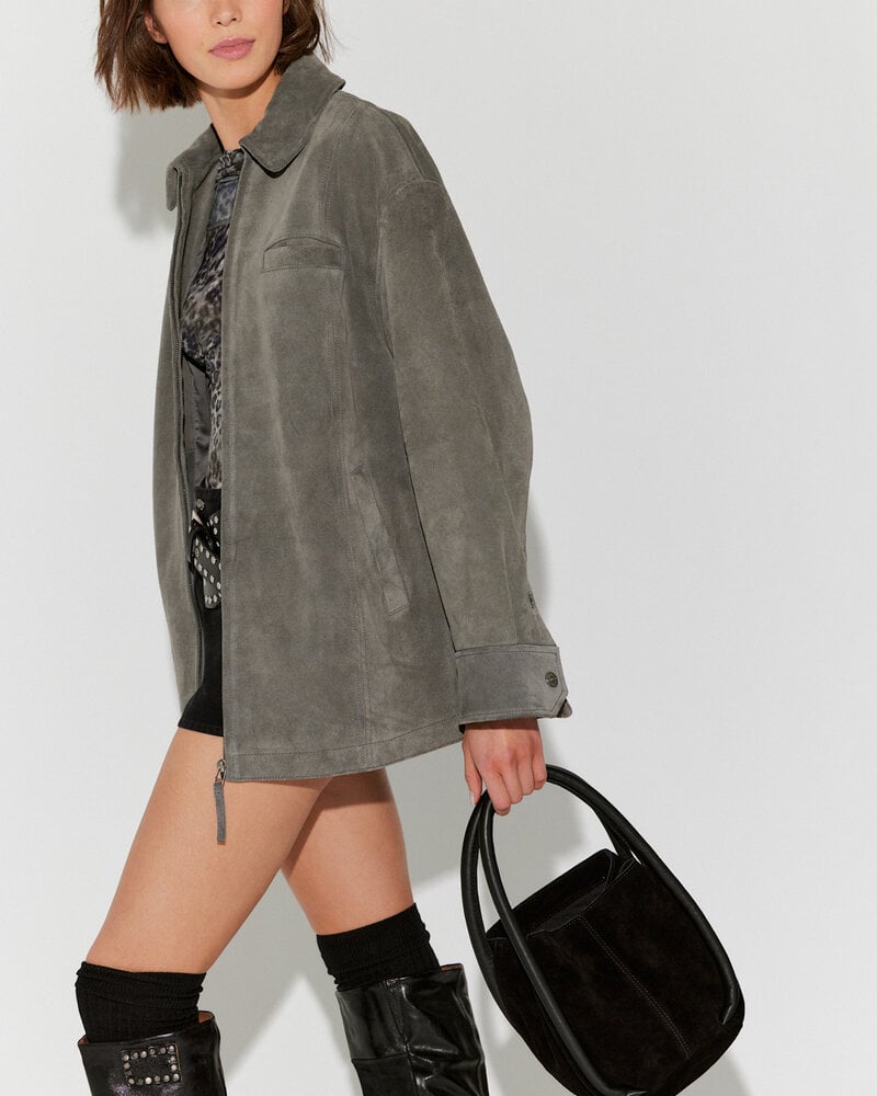 Free People Barlow Suede Bucket Bag | Black