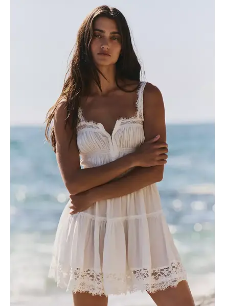 Free People So In Love Mini Slip Dress | Ivory