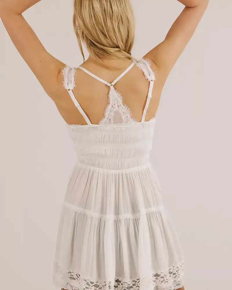 Free People So In Love Mini Slip Dress | Ivory