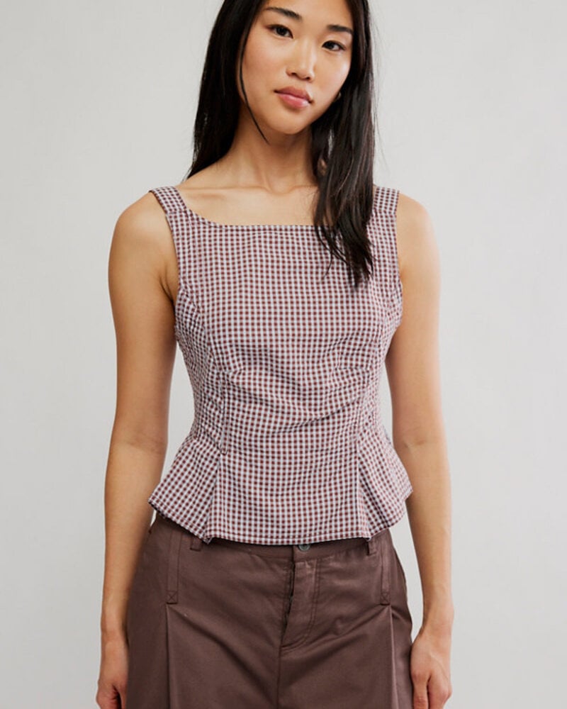 Free People Sunfaded Denim Top | Lilac