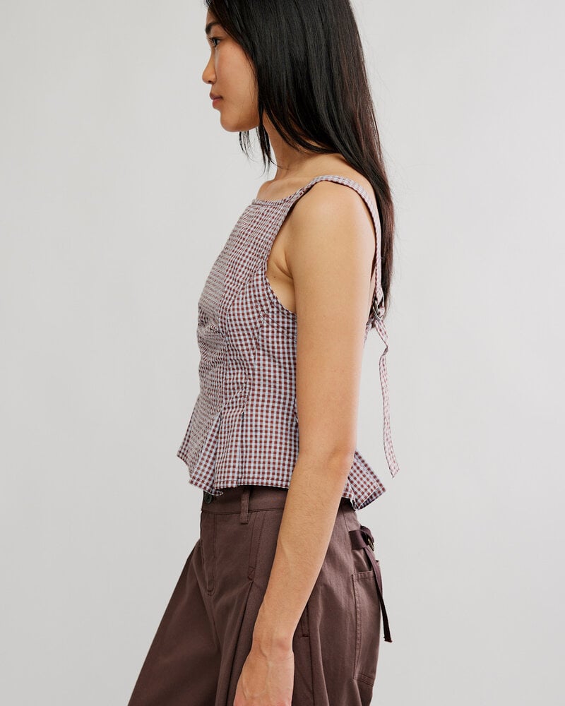 Free People Sunfaded Denim Top | Lilac