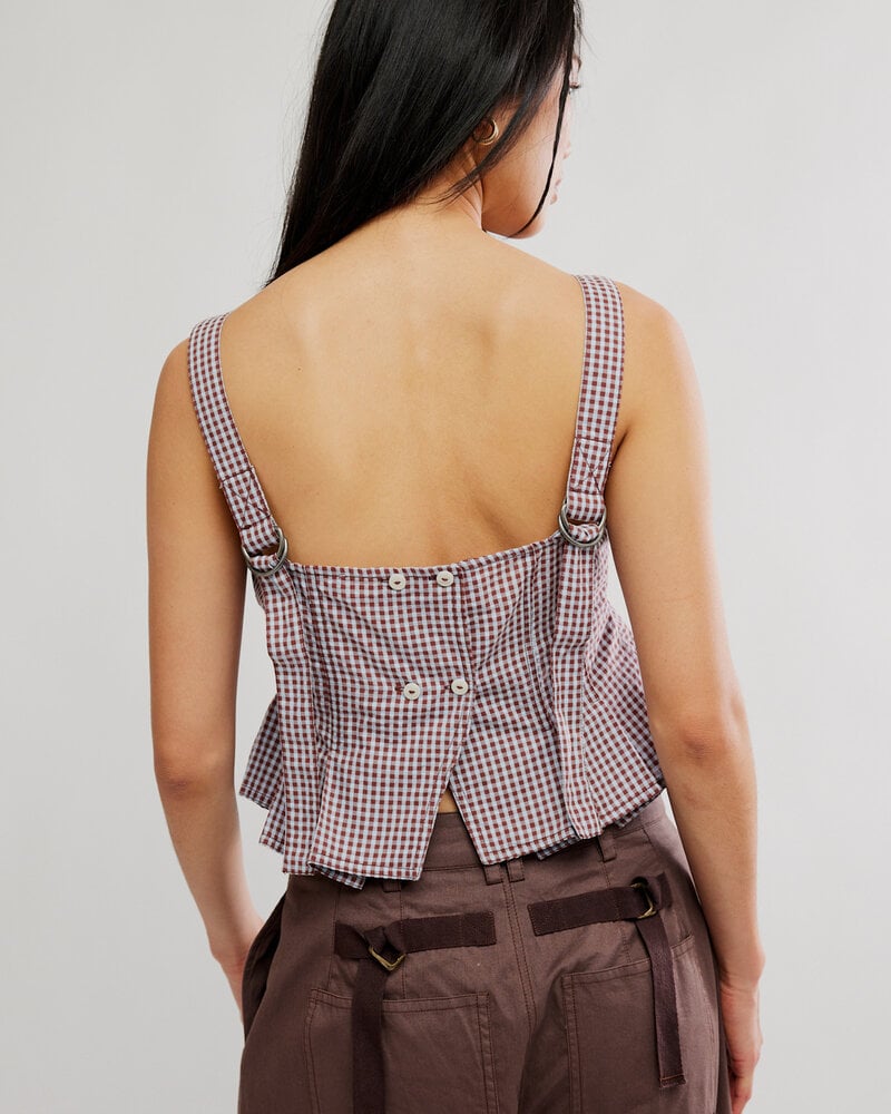 Free People Sunfaded Denim Top | Lilac